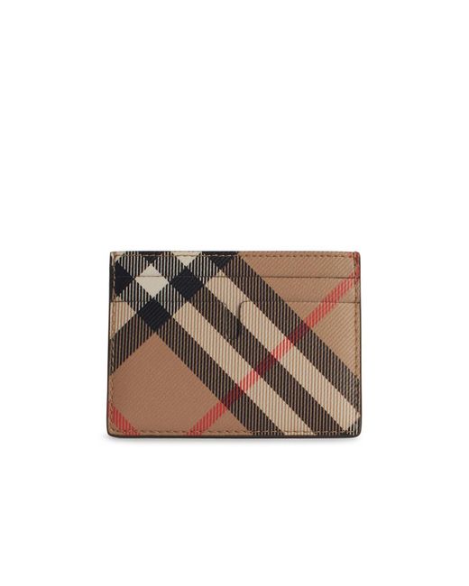 Burberry White 'Sandon' Polyurethane Card Holder for men