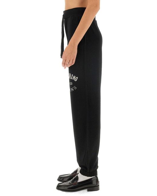 Moschino Black Jogging Pants With Logo