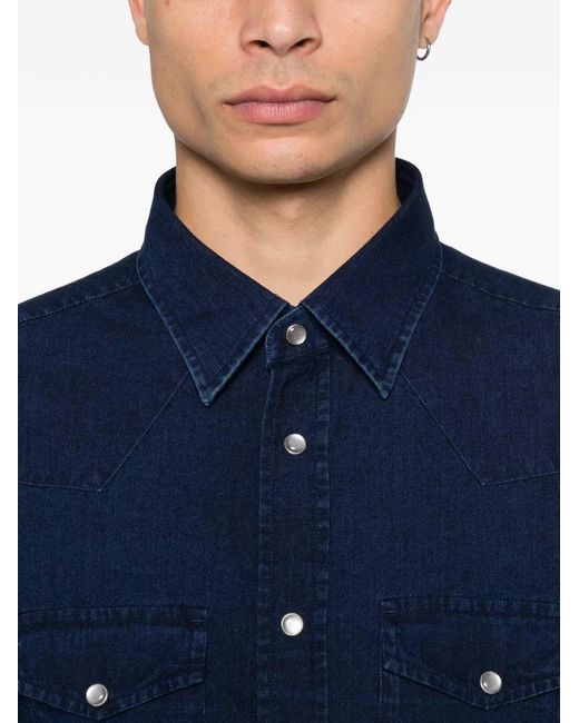 Tom Ford Blue Cotton Shirt for men