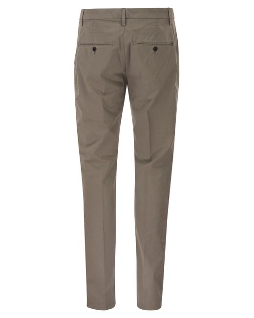Dondup Gray Spiritissimo Stretch Gabardine Chino for men