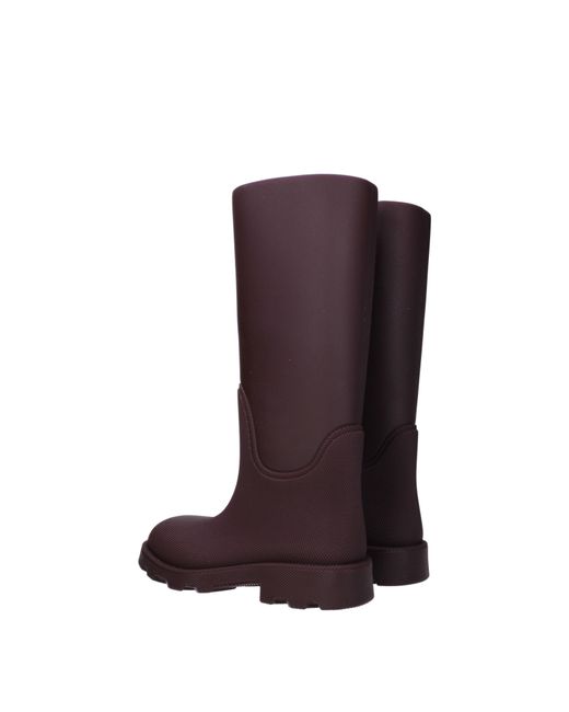 Burberry Purple Red Cotton Boot