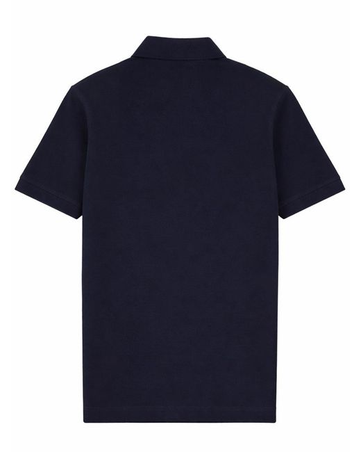 Dolce & Gabbana Blue Polo Con Patch Logo