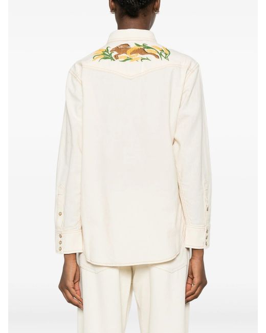 Filson Natural W's Embroidered Western Shirt