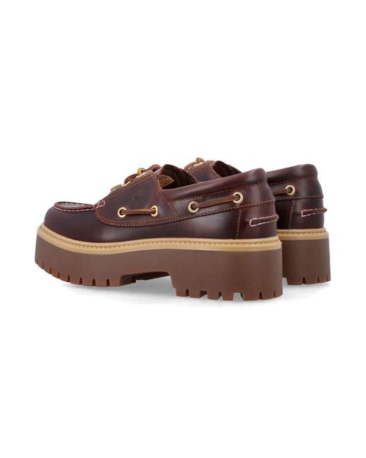 Timberland Brown Stone Street S Dark Platform Boat Shoe