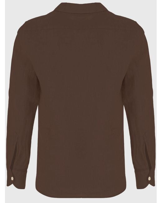 Mc2 Saint Barth Brown Linen Shirt for men