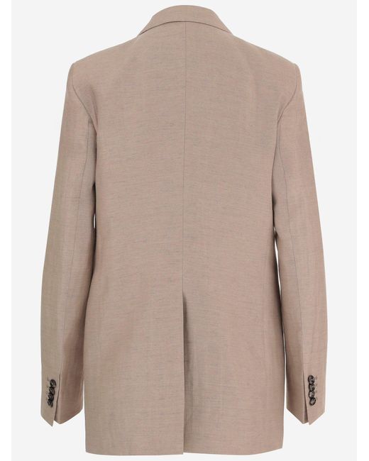 Tagliatore Natural Linen And Cotton Blend Jacket