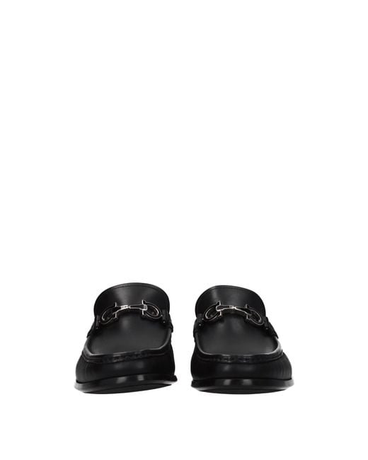 Ferragamo Black Chris Moccasins Leather