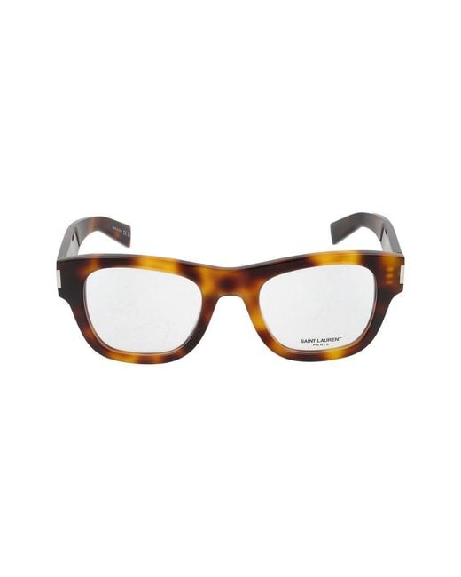 Occhiali Da Sole Sl 698 003 Havana Havana Trasparente /22/140 di Saint Laurent in Black