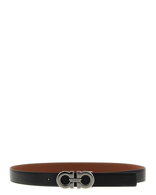 Ferragamo 'Gancini' reversibler Gürtel in White für Herren