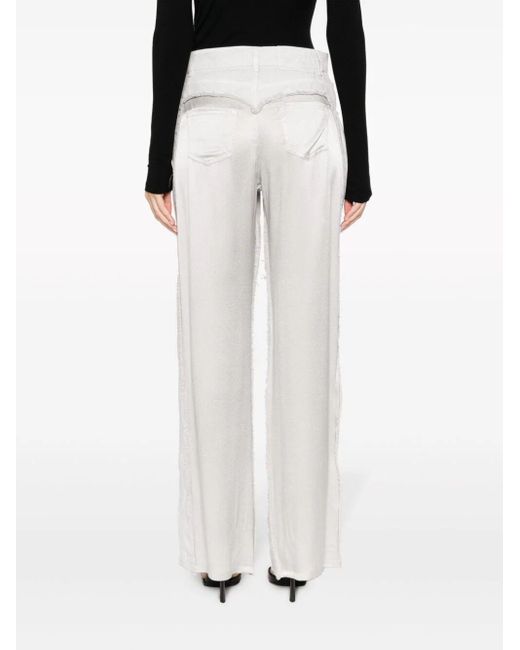 Blumarine White Panta Raso Ins.Denim