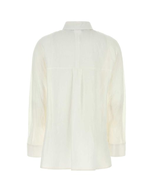 Max Mara White Regular Solid Shirt