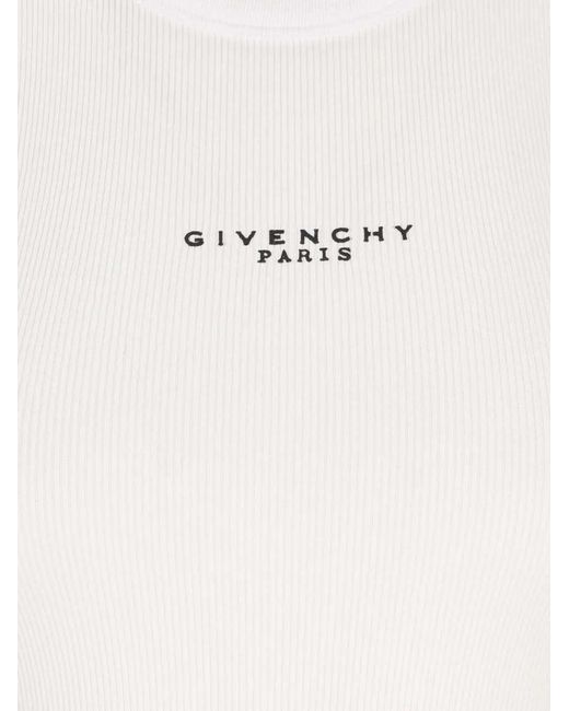Givenchy Geribbelde Tanktop Met Logo in het White