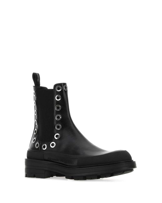 McQueen Black Boots for men