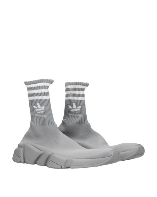 Balenciaga Gray Sneakers Adidas Speed Uomo Tessuto Grigio/Bianco for men