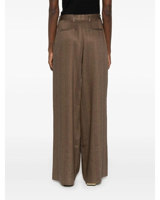 Officine Generale Brown Elia Pts Li Cot Herringbone Clothing