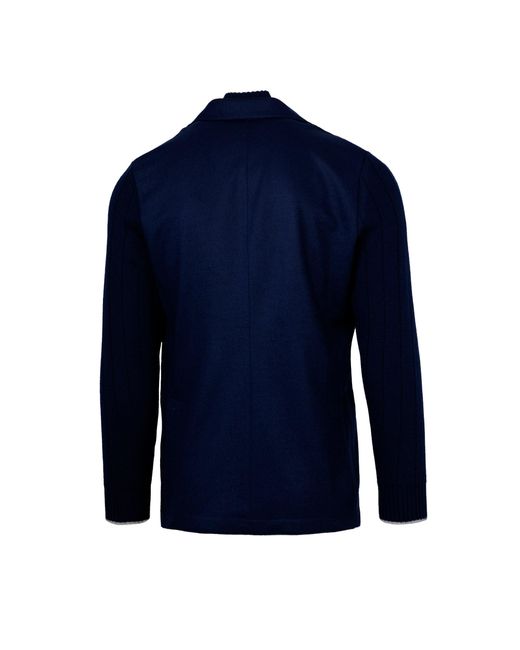 Eleventy Blue Giacca Con Bavaglio Blu