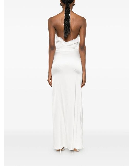 Oseree White Bridal Necklace Dress