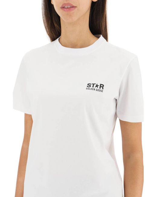 Golden Goose Deluxe Brand 'star' T -shirt in het White