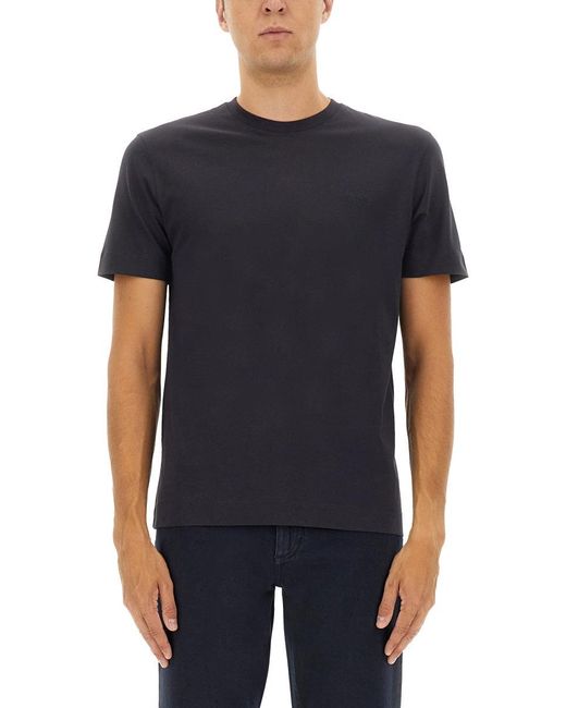 Zegna Blue Cotton T Shirt