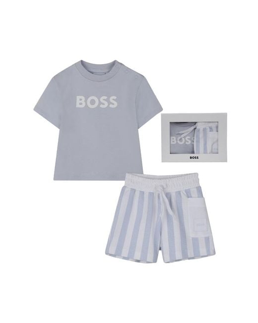 Boss White Set T Shirt+Short