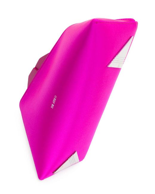 The Attico Pink 8.30 Pm Satin Clutch Bag