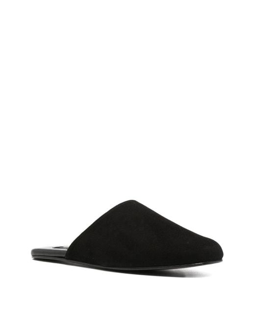 Manebí Black Suede Leather Slippers