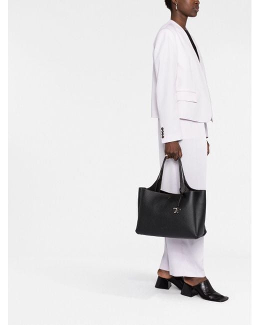 Tod's Black Tote Medium Aus Leder