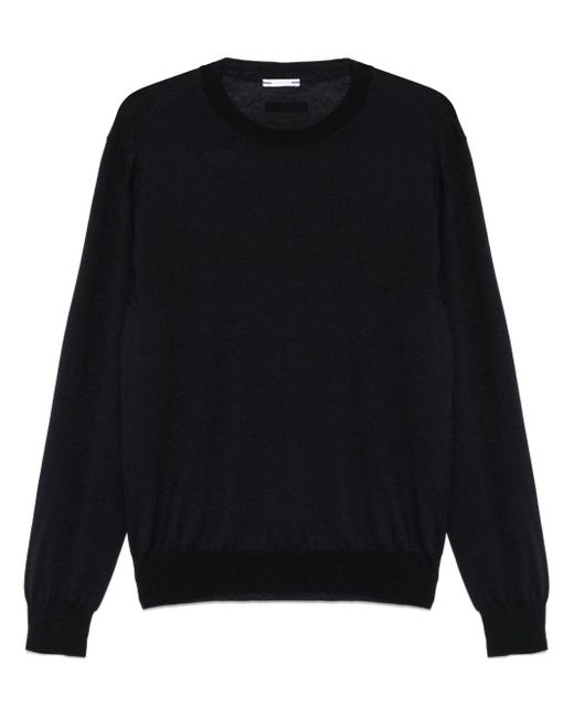 Jacob Cohen Wool En Silk Crewneck -trui in het Black
