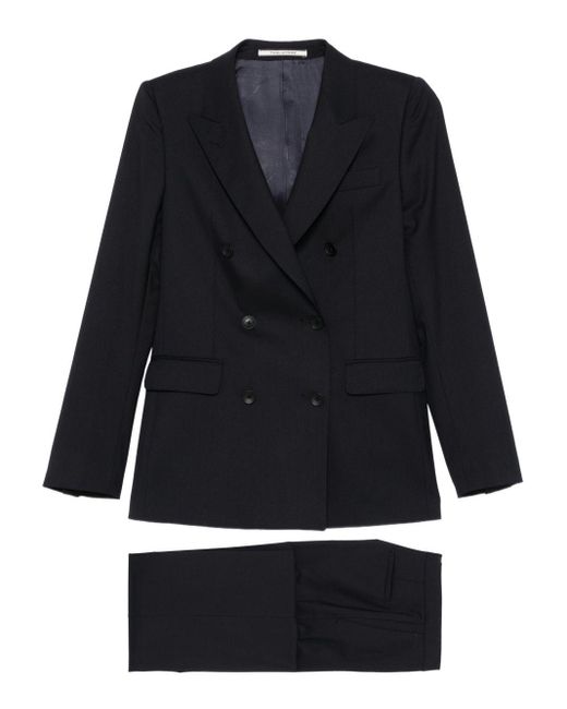 Tagliatore Blue Double-Breasted Blazer