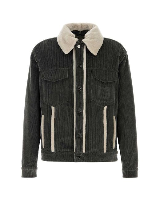 Fendi Black Dark Velvet Jacket