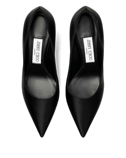 Jimmy Choo Black Lvoe Leather Pumps