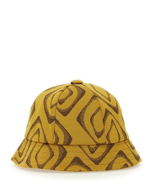 Needles Yellow Hat With Print for men