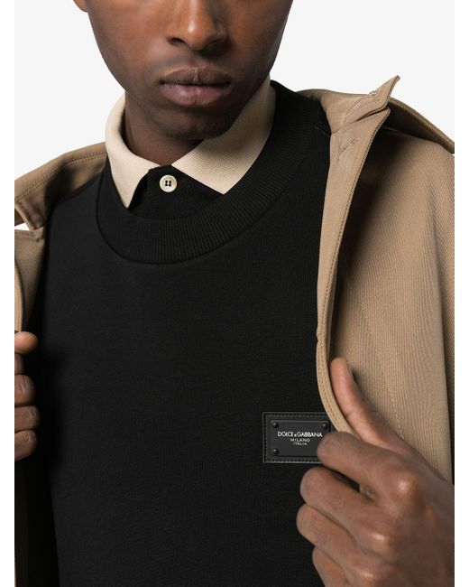 Dolce & Gabbana Black Sweater With Application for men