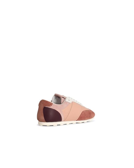 Marni Pink 'Softy Soccer' Leather Sneakers