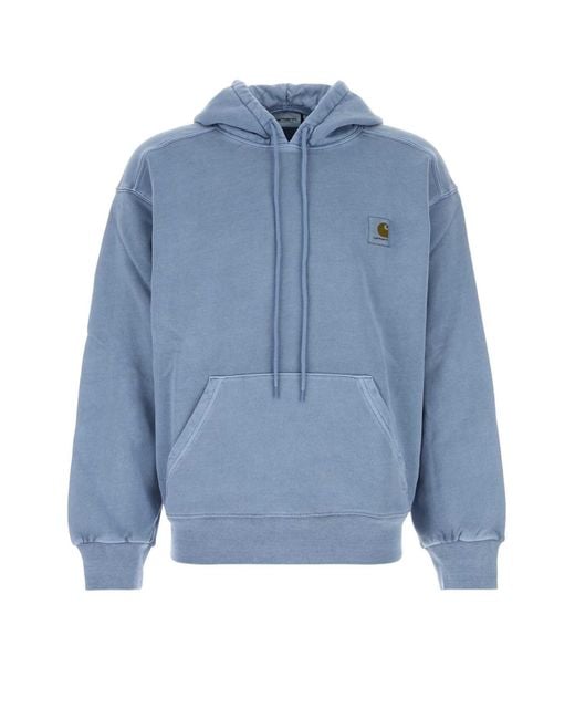 Carhartt Blue Hooded Nelson Sweatshirt Cotton Sweat