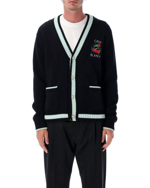 Casablanca Blue Casa Mountain Temple Cardigan for men