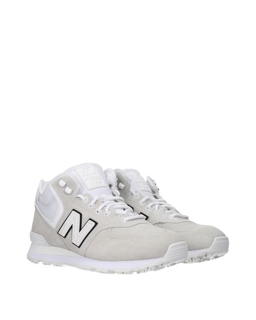 New Balance White Sneakers Comme Des Garcons Uomo Camoscio Grigio/Bianco for men
