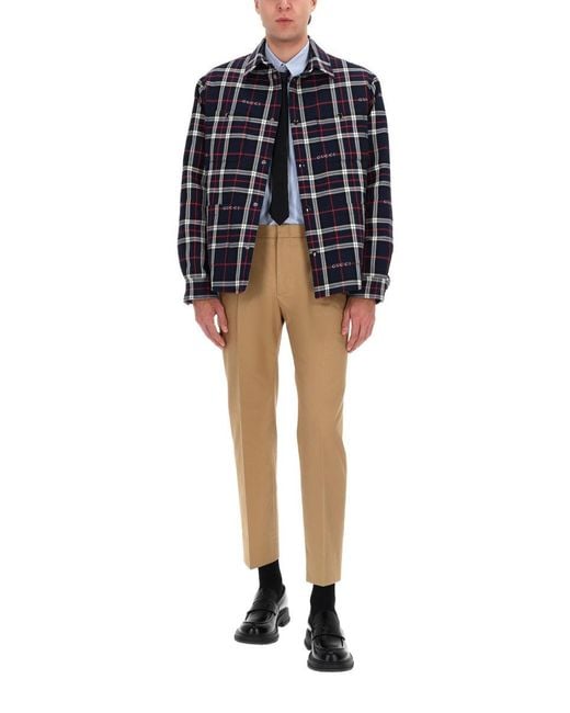Gucci Natural Cotton Tailored Pants for men
