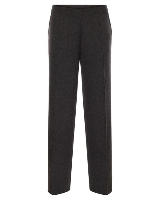 Max Mara Black Arno Viscose And Wool Trousers