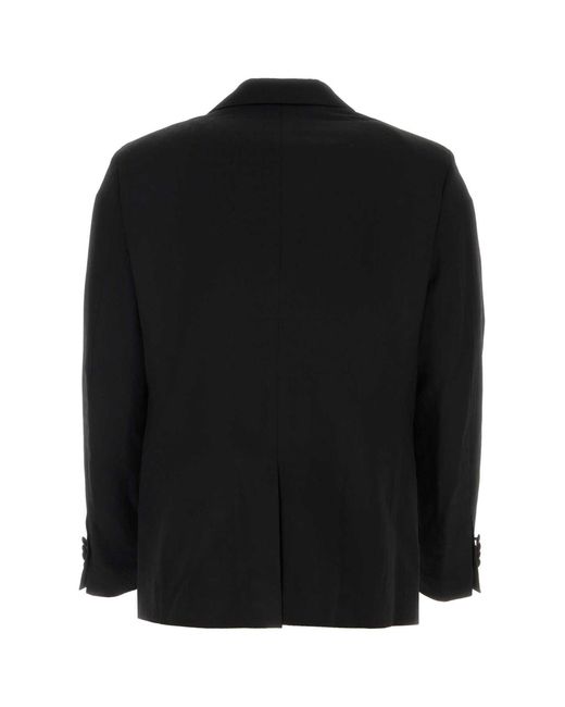 Etro Black Stretch Wool Blazer for men