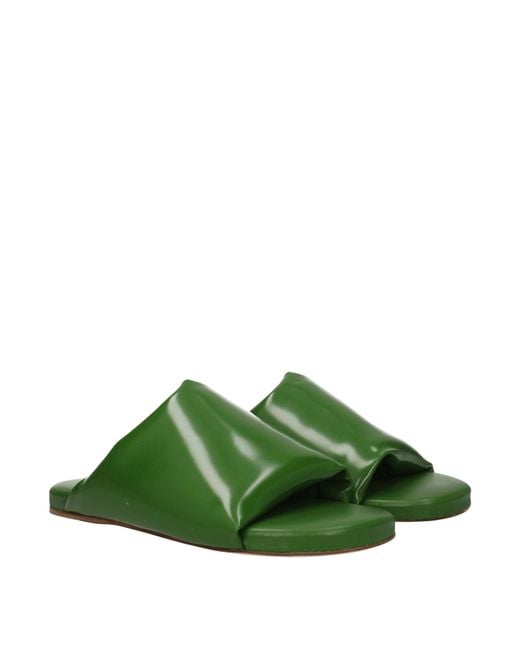 Bottega Veneta Green Sandals And Clogs/Chili Pepper Leather