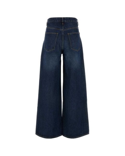 Camilla & Marc Blue Two Tone Denim Palma Wide Leg Jeans