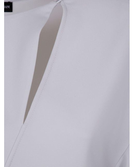 Emporio Armani Blouse Met Zijsplit in het Gray