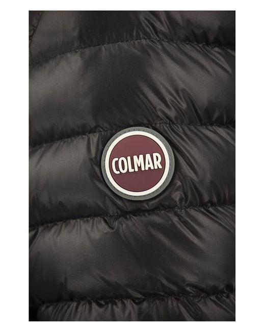 Colmar Black Friendly Medium Length Glossy Down Jacket