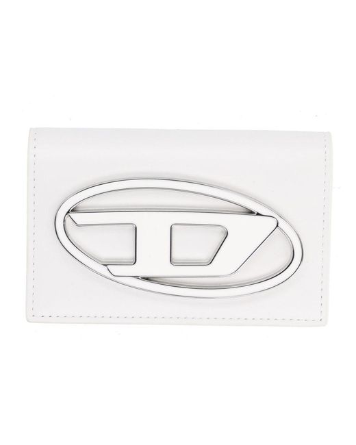 DIESEL White Card Holder "1Dr"