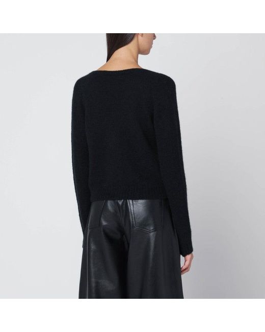 Roberto Collina Black Short Cashmere Cardigan