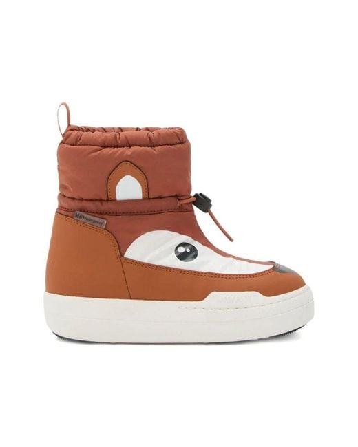 Moon Boot Brown "Jr Park Mid Animal" Boots
