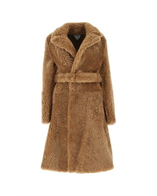 Bottega Veneta Brown Kamelschichtmantel