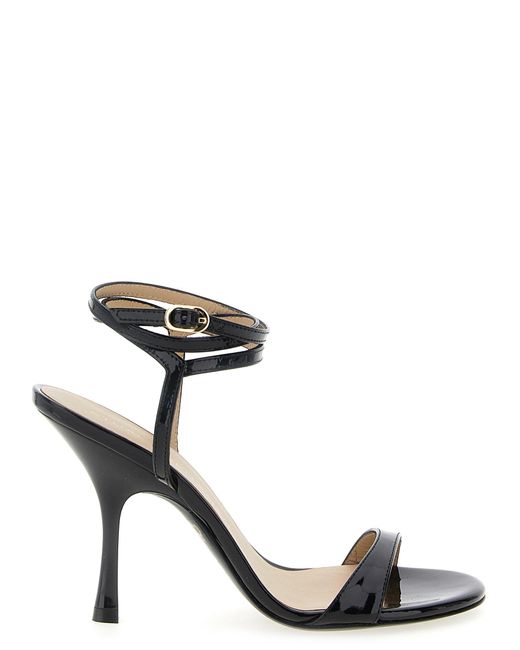 Stuart Weitzman Black Nudist Wrap' Sandals