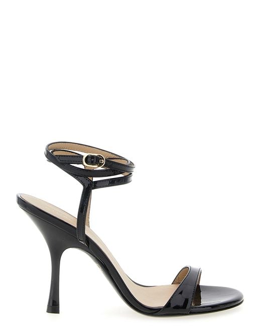 Stuart Weitzman Black 'Nudist Wrap' Sandalen